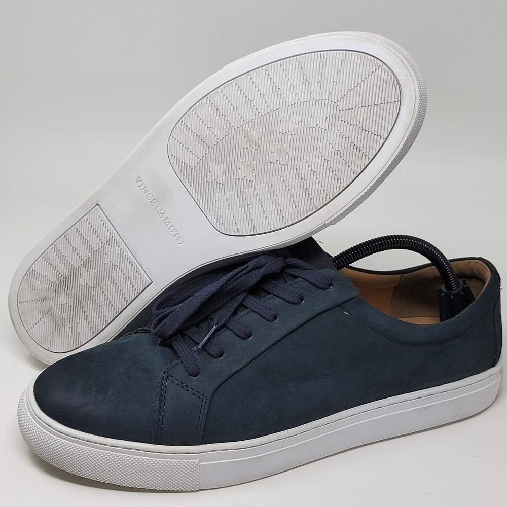Vince Camuto VY-Mills Leather Casual Shoes Blue White Men's Size 11 Pre-owned